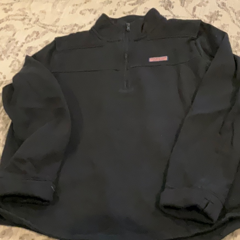 Vineyard Vines Black Quarter-Zip Pullover Sweatshirt